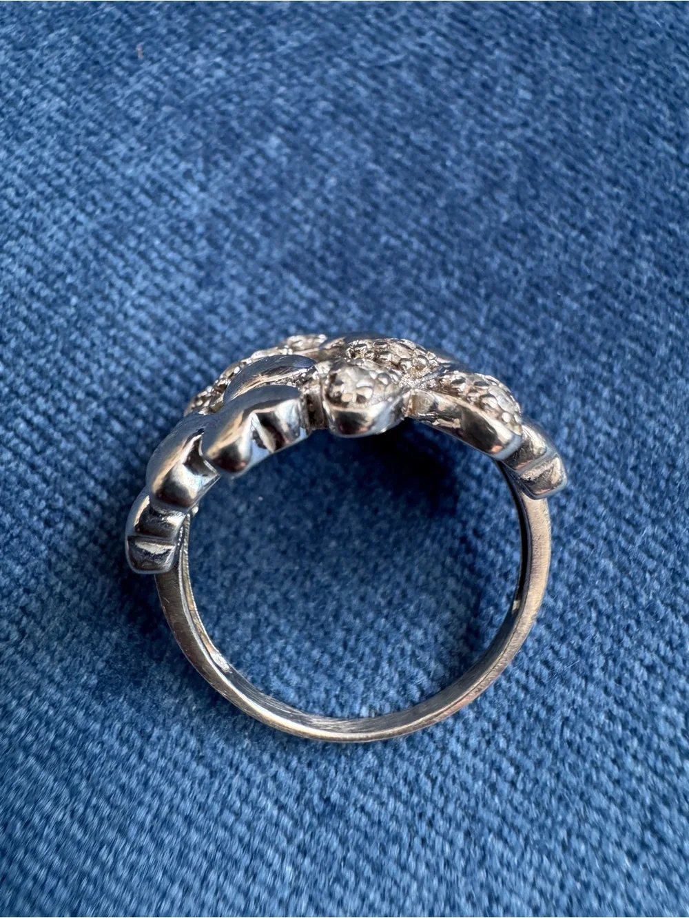 Vintage Ireland 925 Sterling Silver Heart‎ design ring Size 9  1/4